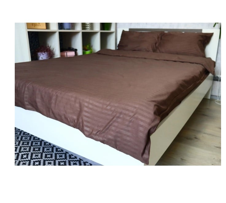Комплект постільної білизни LightHouse Stripe Brown, 215х160 см, полуторний, коричневий (604781) - фото 1