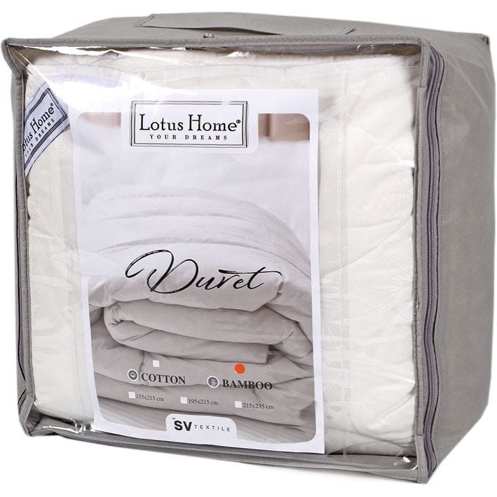 Одеяло антиаллергенное Lotus Home Bamboo Extra, евростандарт, 215х195 см, молочное (svt-2000022289825) - фото 6