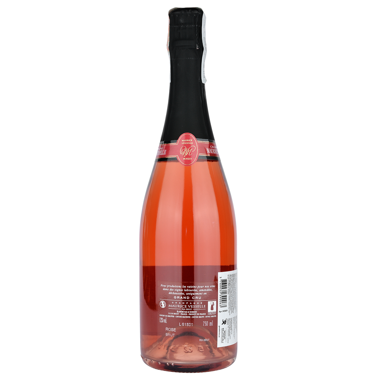 Шампанське Maurice Vesselle Rose Brut Grand Cru, рожеве, брют, 0,75 л (W3829) - фото 2