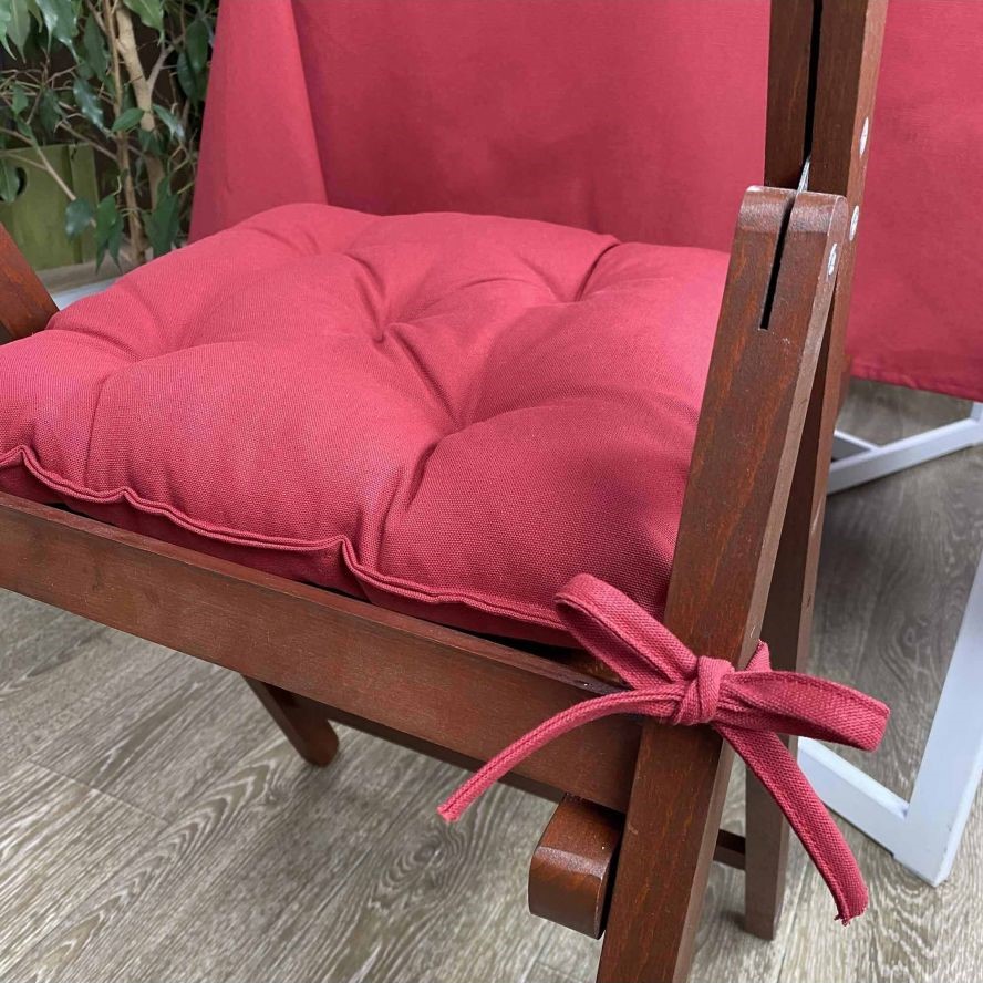 Подушка на стілець Прованс, 40х40 см, бордовий (21387) - фото 2