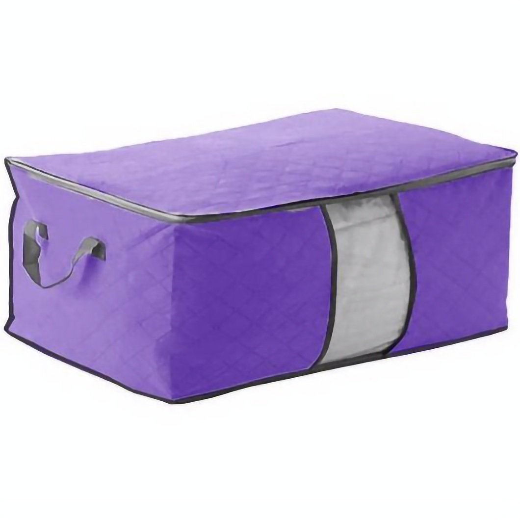 Коробка-органайзер Stenson складная для хранения вещей 46х28х48 см фиолетовая (25875) - фото 1