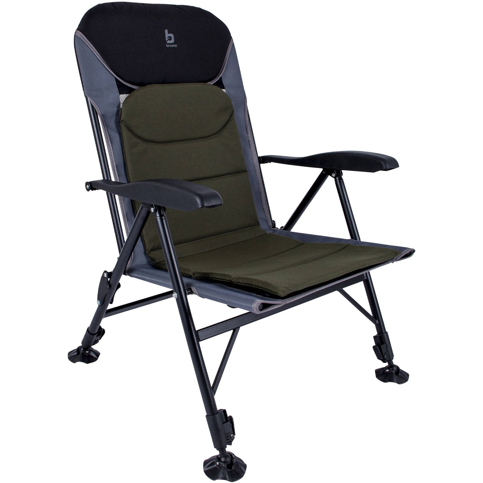 Кресло раскладное Bo-Camp Pike черное/серое/зеленое (1204110) - фото 1