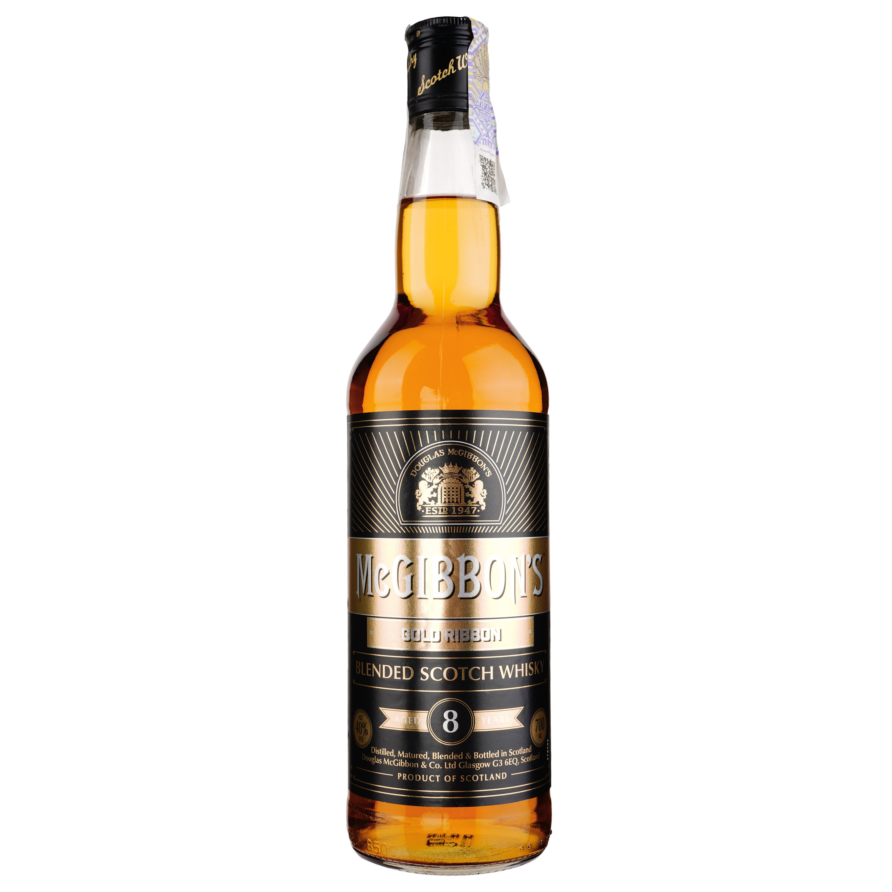 Виски Mc Gibbons Blended Scotch Whisky 8 yo, 40%, 0,7 л - фото 1