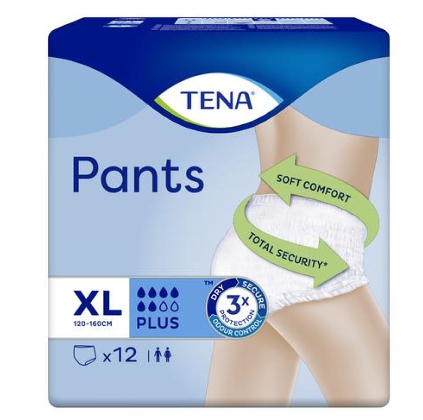 Трусы-подгузники для взрослых Tena Pants Plus XL, 12 шт. - фото 1