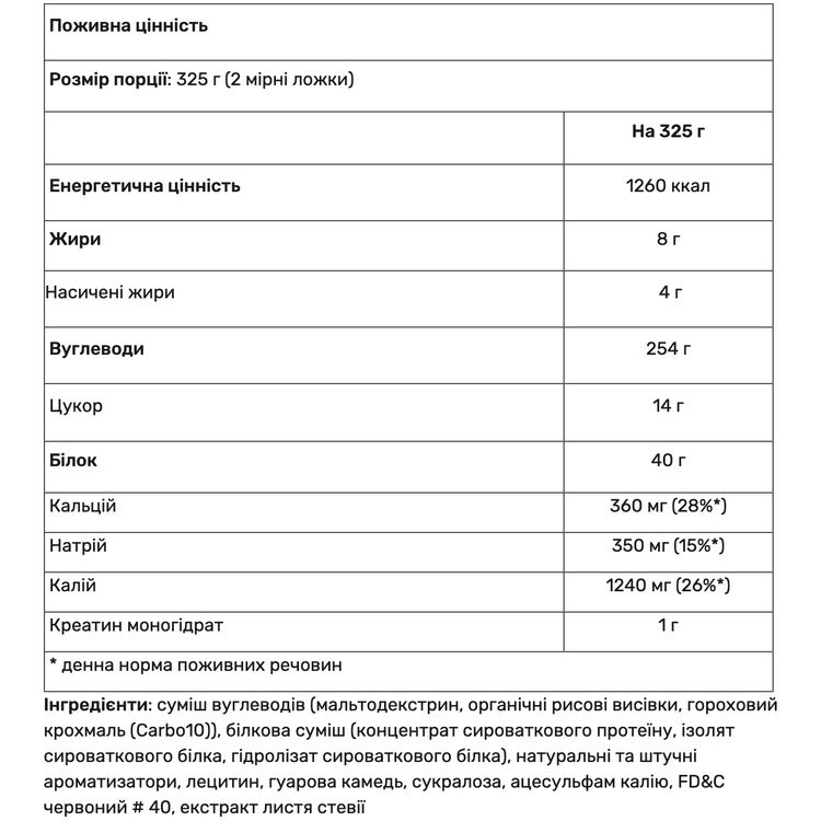 Гейнер Rule 1 R1 Mass Ваниль 5200 г - фото 2