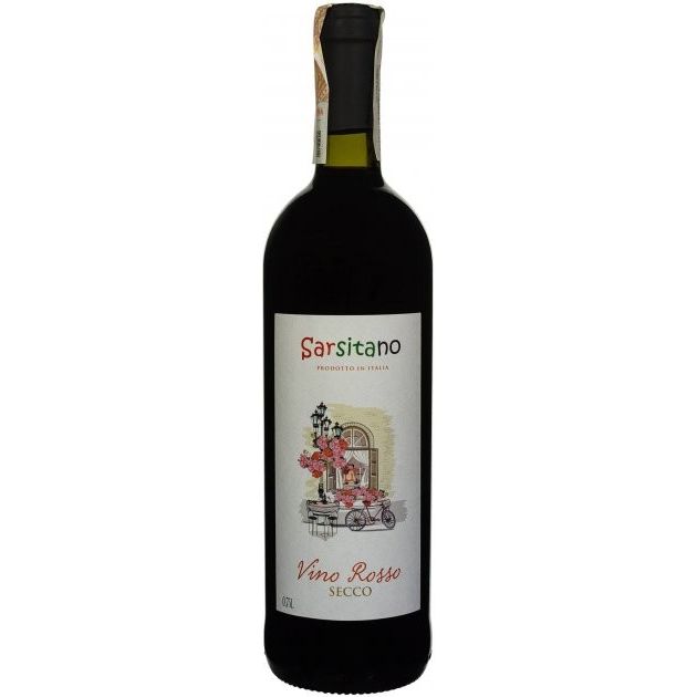 Вино Sarsitano Vino Rosso Secco, красное, сухое, 0,75 л - фото 1