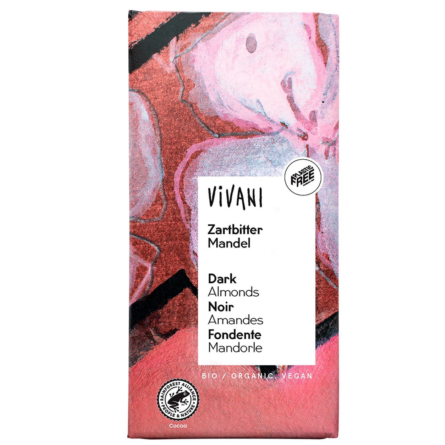 Шоколад чорний Vivani Dark Almonds органічний 100 г - фото 1