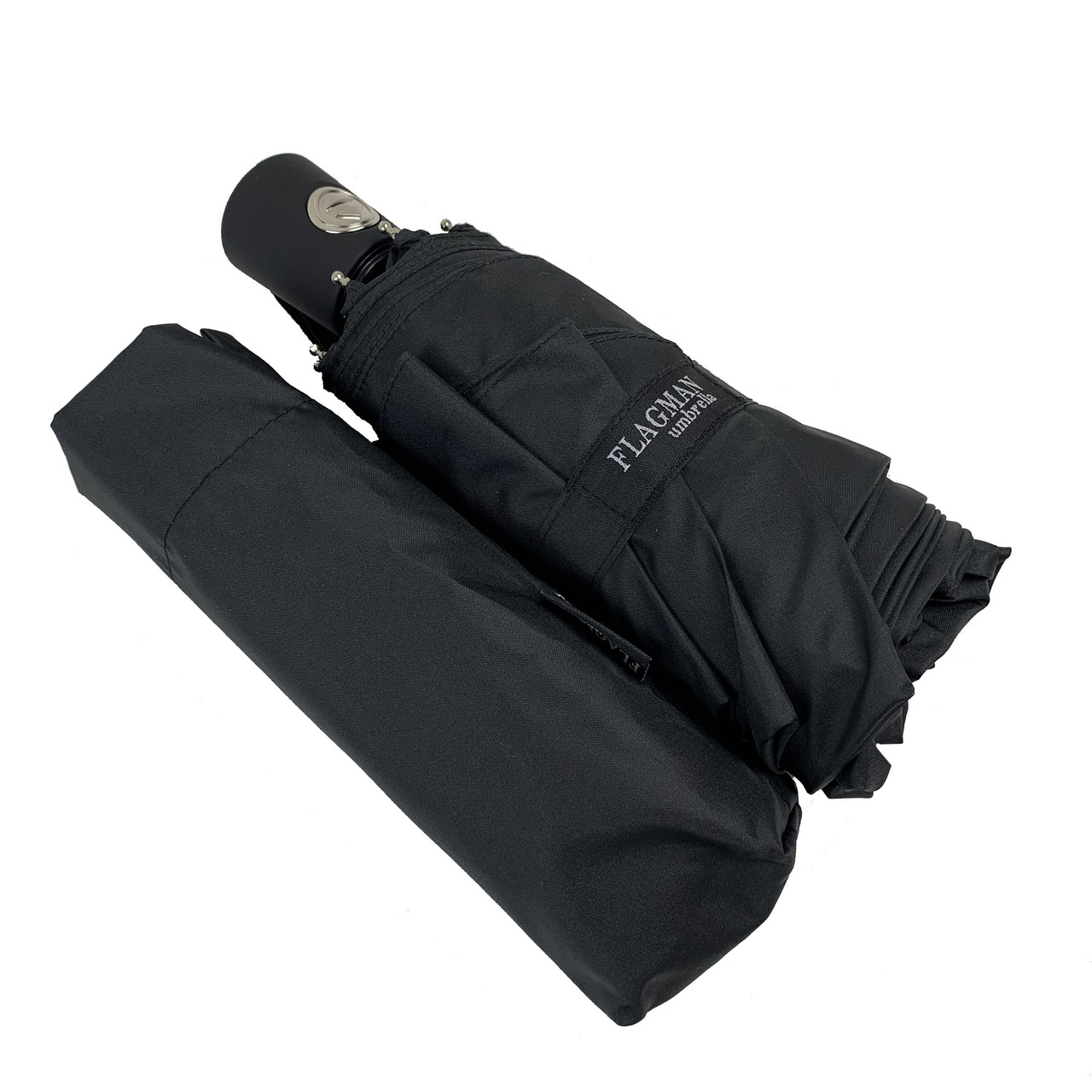 Жіноча складана парасолька повний автомат The Best 96 см чорна - фото 9