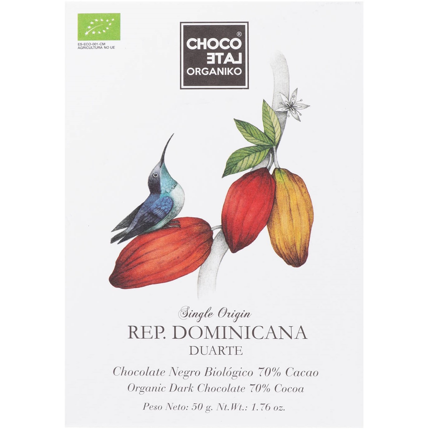 Шоколад чорний Chocolate Organiko Dominican Republic 70% органічний 50 г (873239) - фото 1