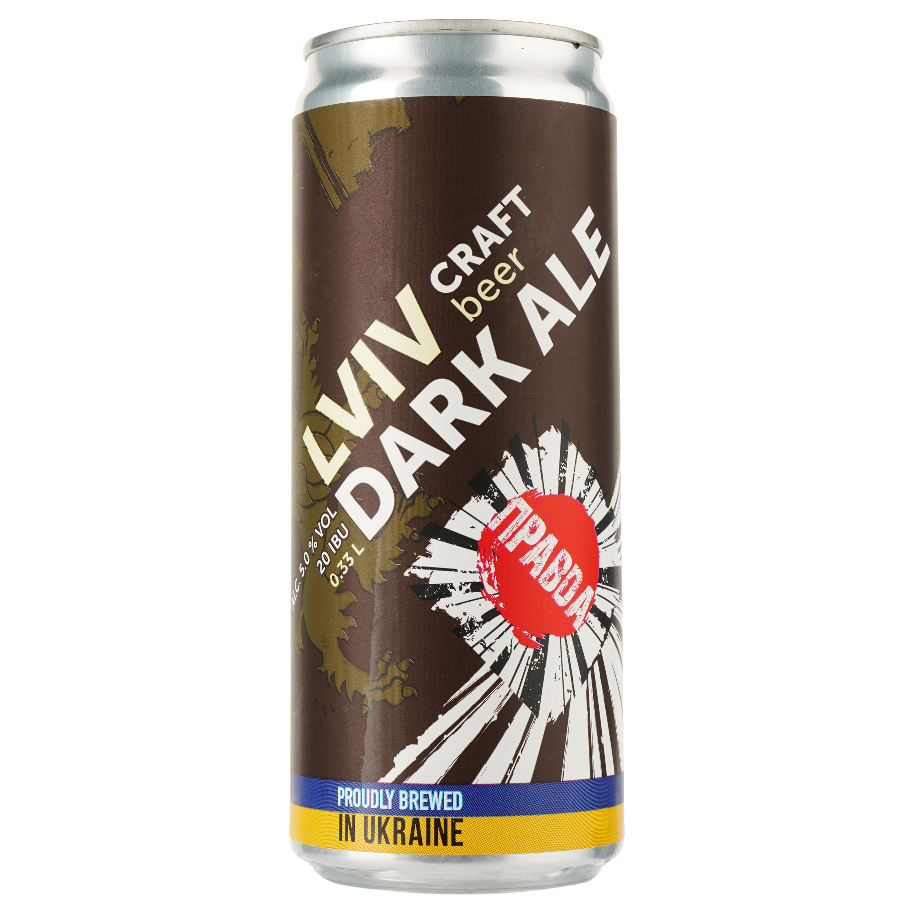 Пиво Правда Lviv Dark Ale, темне, нефільтроване, 5%, 0,33 л, м/б - фото 1