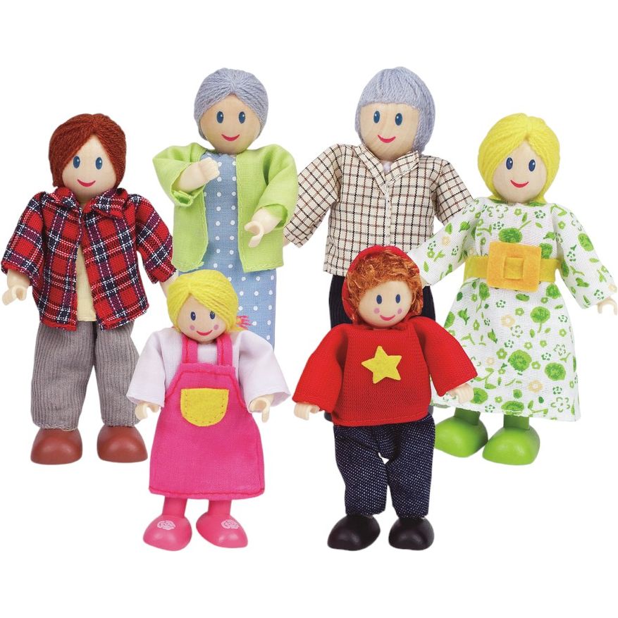 Набір ляльок Hape Щаслива кавказька сім'я (E3500) - фото 1