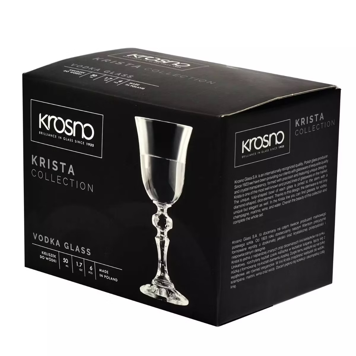 Набор рюмок для водки Krosno Krista, стекло, 50 мл, 6 шт. (789132) - фото 3