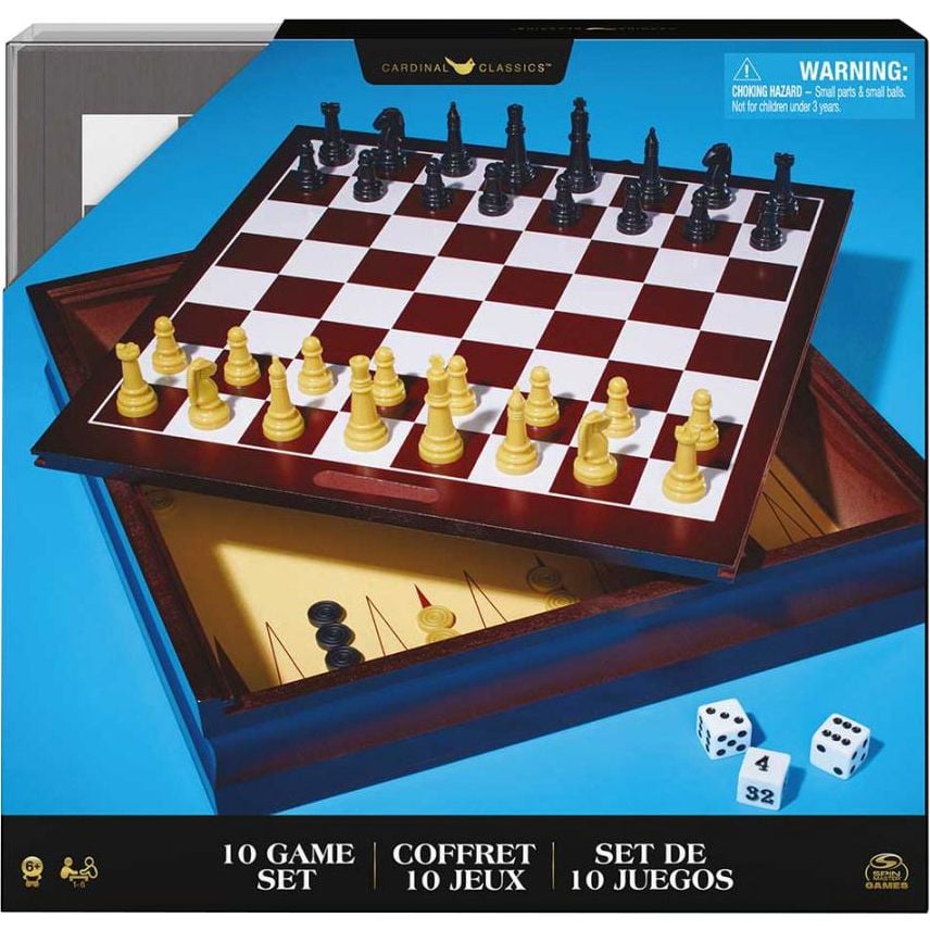 Набор Spin Master из 10 классических игр в деревянной коробке (SM98376/6065366) - фото 1