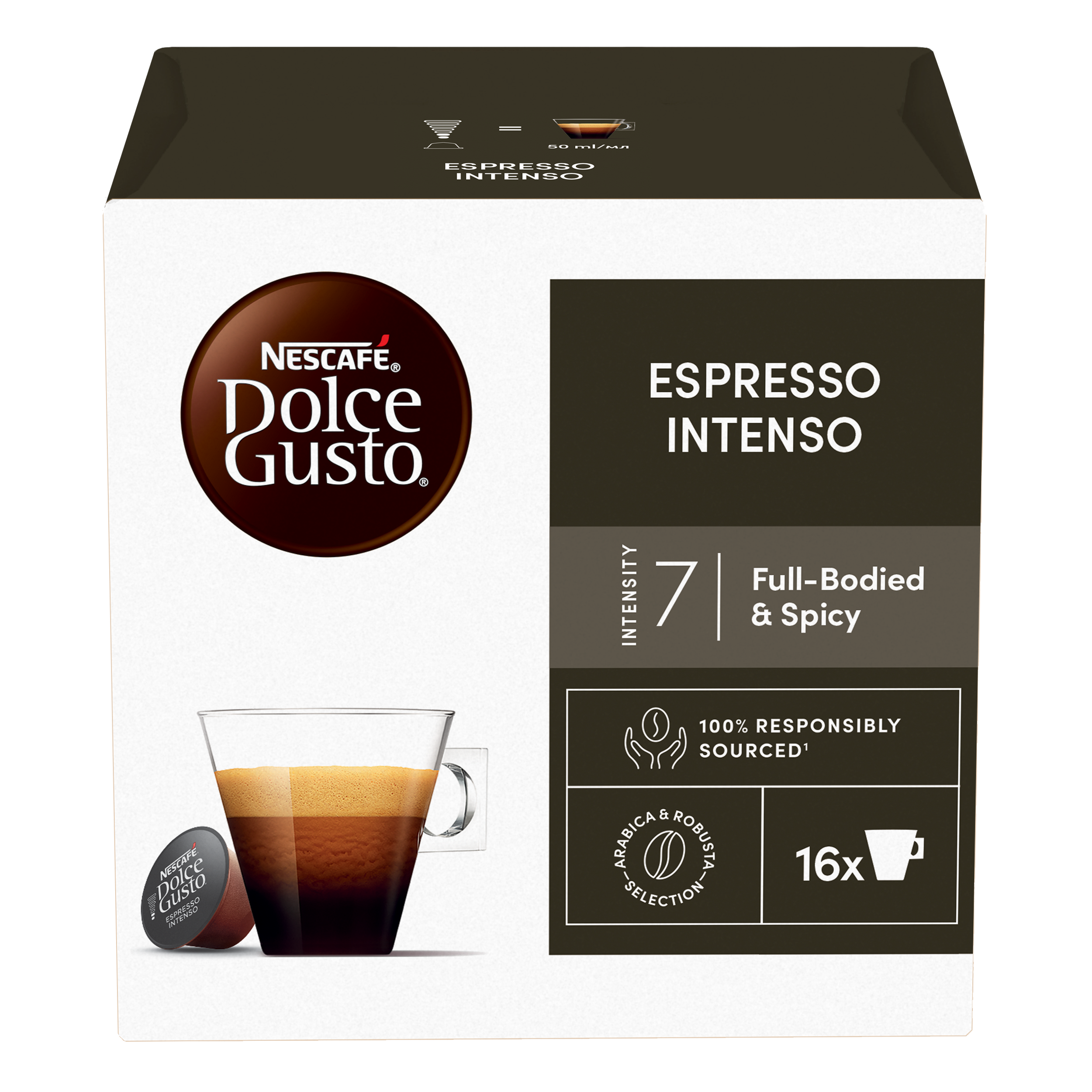 Кофе в капсулах Nescafe Dolce Gusto Espresso Intenso 112 г (16 шт. по 7 г) - фото 2