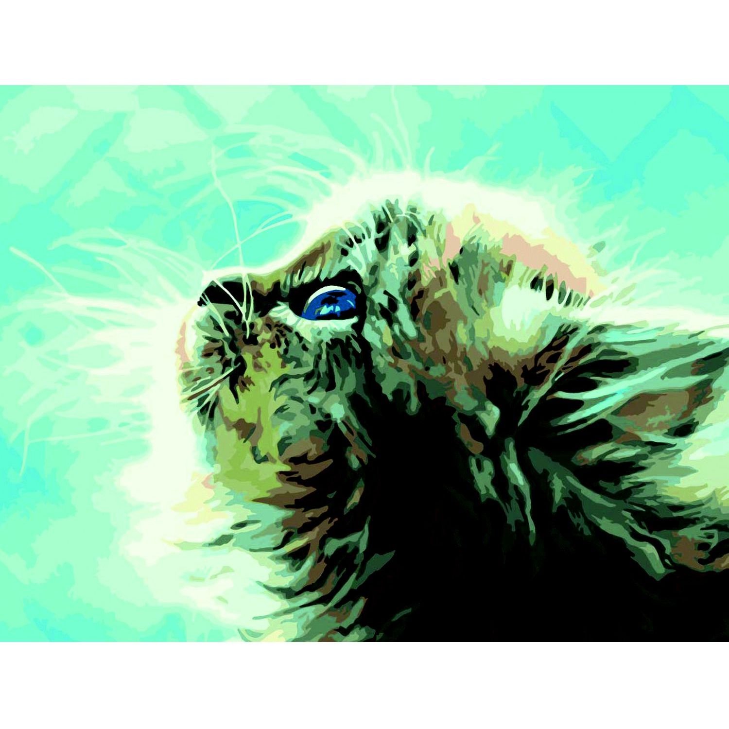 Картина за номерами ZiBi Art Line Замріяний котик 40х50 см (ZB.64237) - фото 1