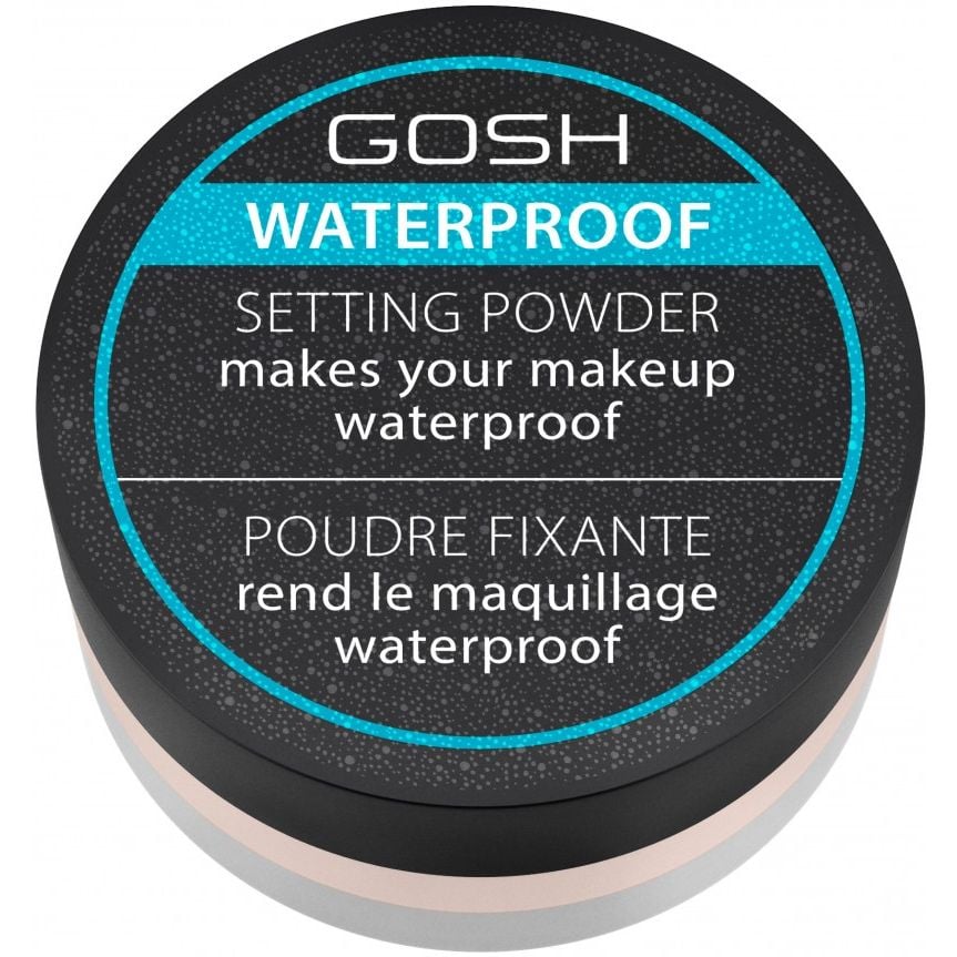 Пудра для обличчя фіксуюча Gosh Waterproof Setting Powder водостійка, тон 01 (Transparent), 7 г - фото 1