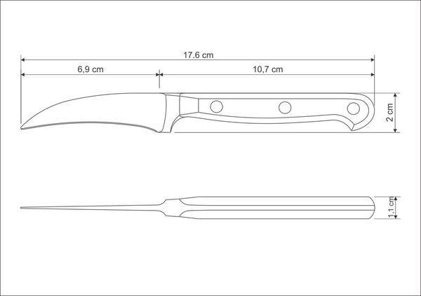 Нож для очистки кожуры загнутый Tramontina Century, 7,6 см (5559340) - фото 3