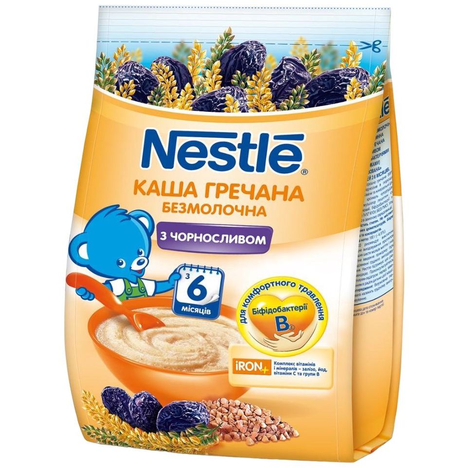 Безмолочна каша Nestle Гречана з чорносливом 180 г - фото 1