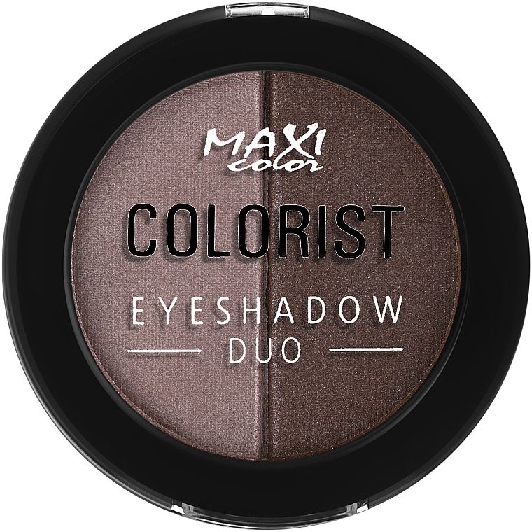 Тени для век перламутровые Maxi Color Colorist Duo тон 07 (Шоколадный тарт) 3 г - фото 2