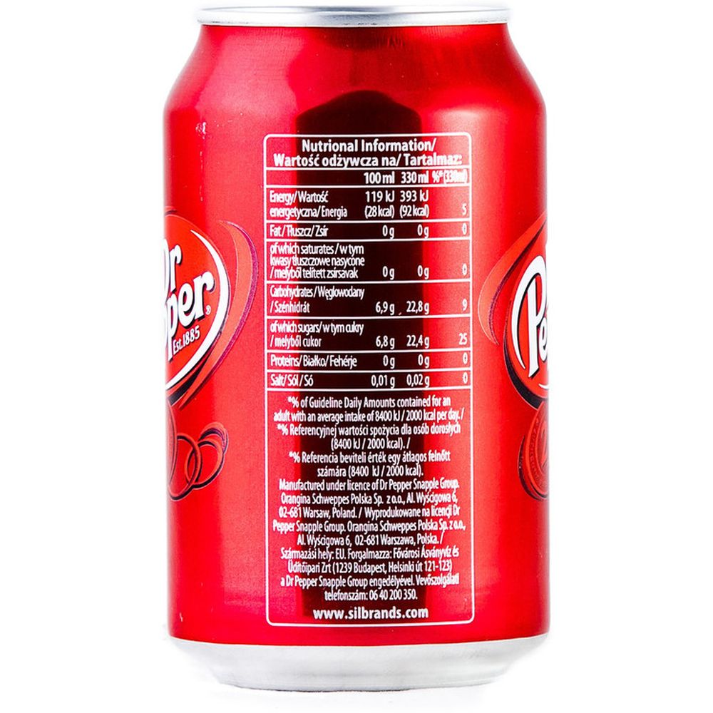 Напиток Dr. Pepper Regular 330 мл (875988) - фото 4