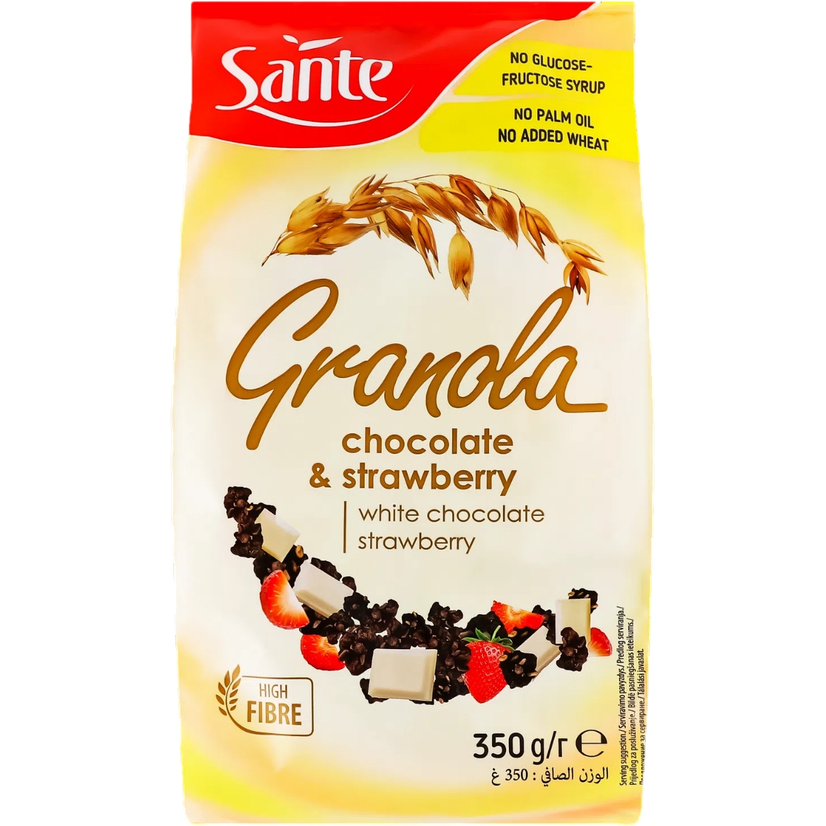 Гранола Sante Chocolate & Strawberry с белым шоколадом и клубникой 350 г (941595) - фото 1