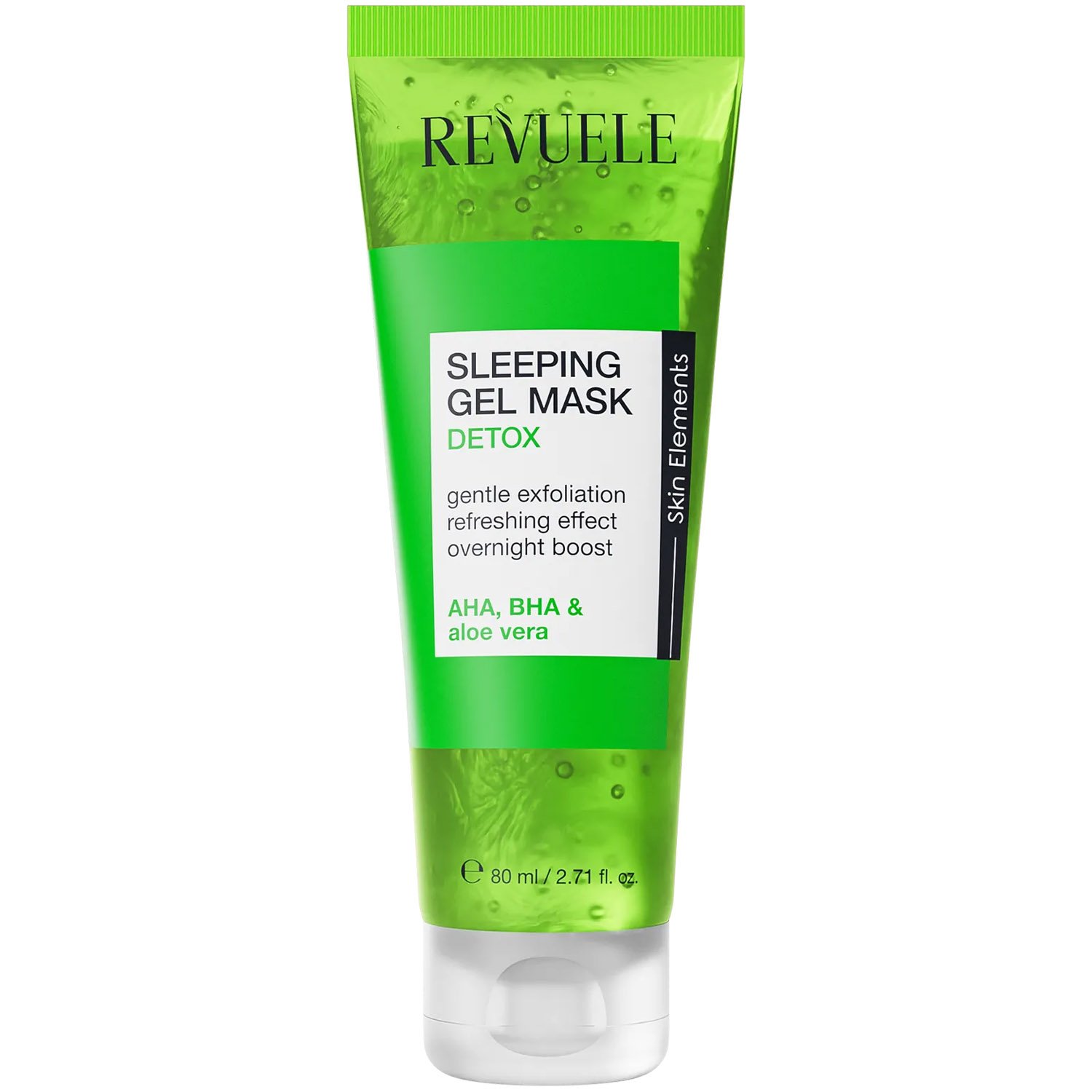 Фото - Маска для обличчя Нічна маска-детокс для обличчя Revuele Sleeping Gel Mask, зелена, 80 мл