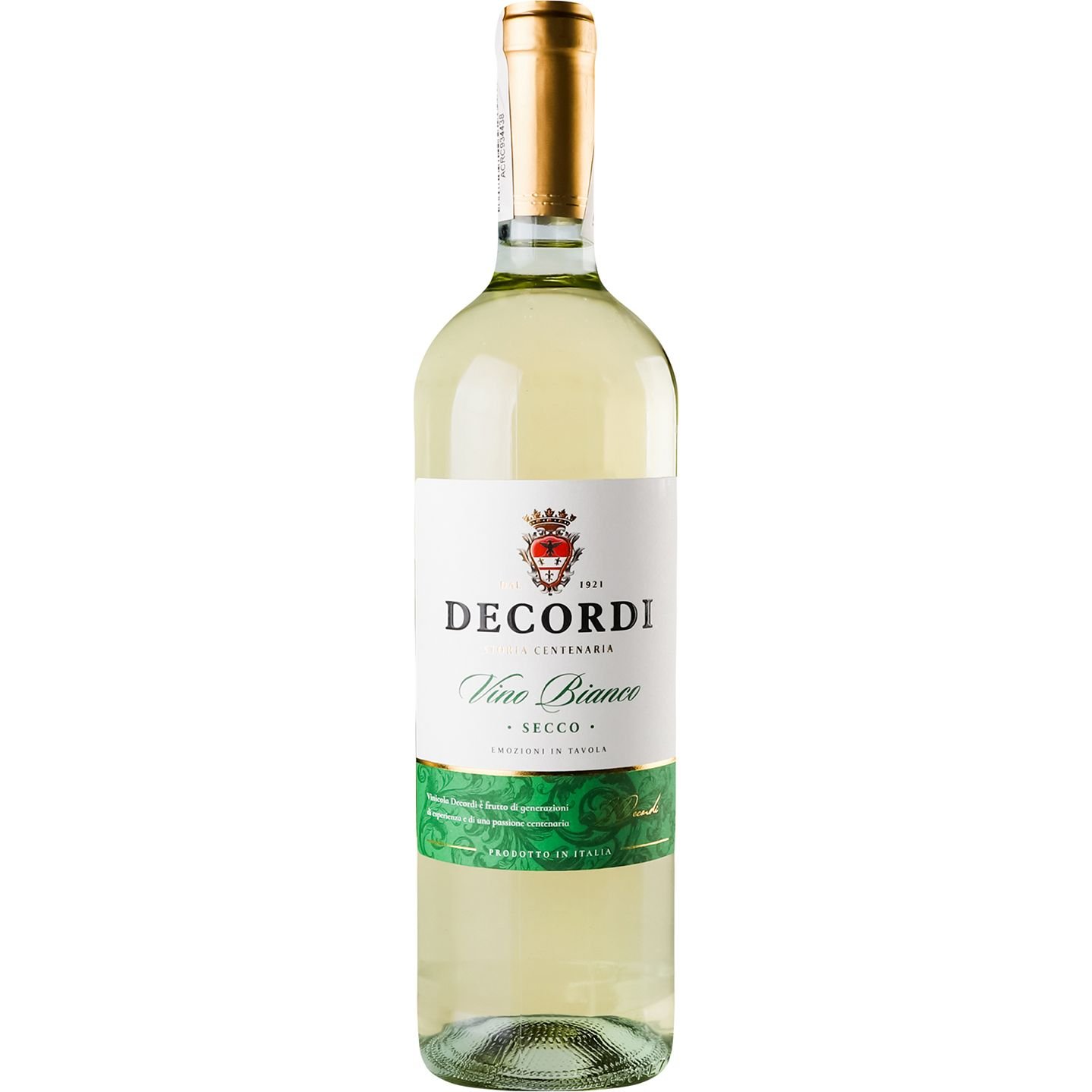 Вино Decordi Vino Bianco Secco, белое, сухое, 10,5%, 0,75 л - фото 1