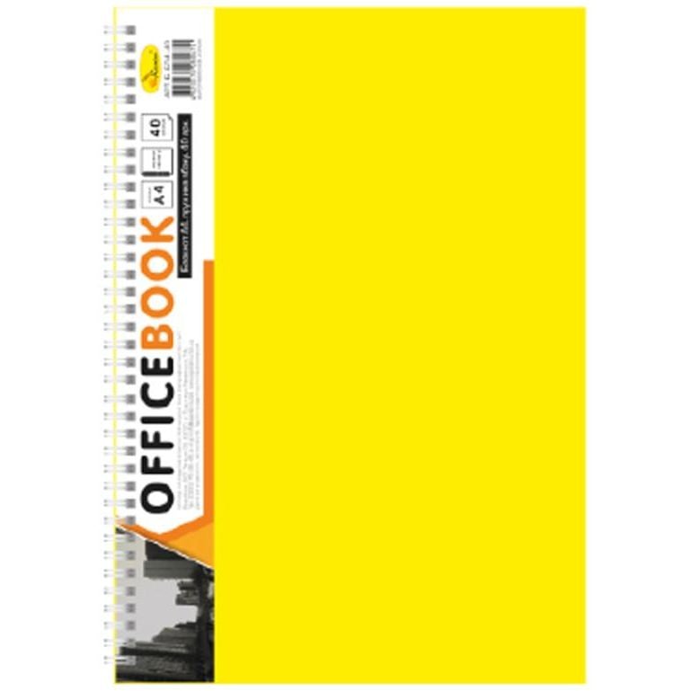 Блокнот Апельсин А4 Б-БП4-40 40 листів пружина збоку жовтий         - фото 1