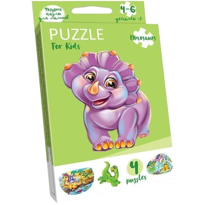 Развивающие пазлы Danko Toys Puzzle For Kids PFK-05-12 Дино - фото 1