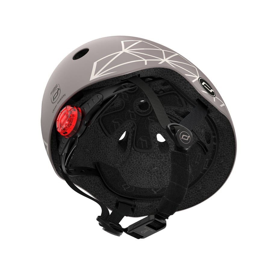 Шлем защитный Scoot and Ride, с фонариком, 45-51 см (XXS/XS), серый - фото 4