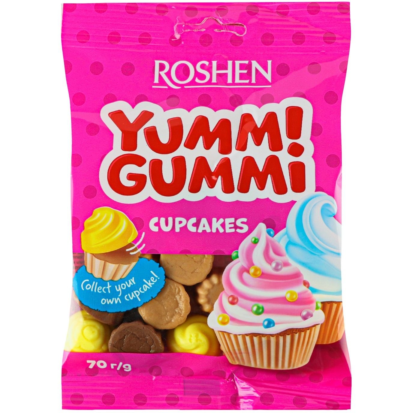 Конфеты желейные Roshen Yummi Gummi Cupсakes 70 г (918367) - фото 1