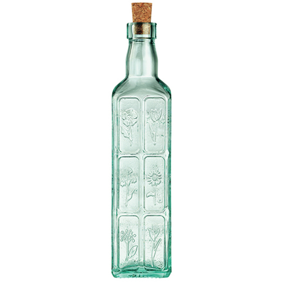 Пляшка скляна Bormioli Rocco Country home Fiori для олії та оцту 500 мл (630230M04221990) - фото 1