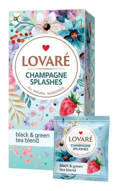 Чай чорно-зелений Lovare Бризки шампанського 24х2 г (743505) - фото 1
