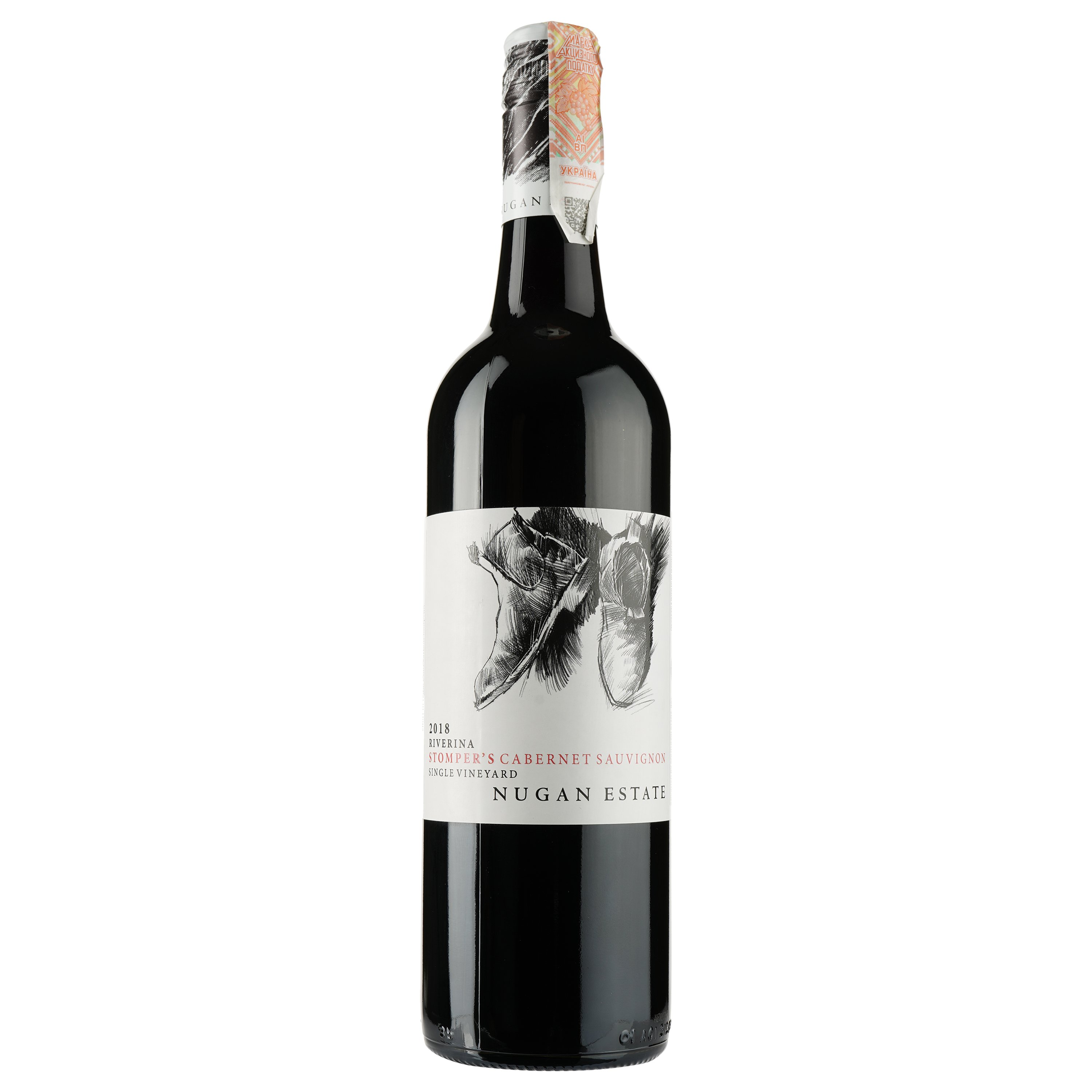 Вино Nugan Estate Cabernet Sauvignon Stomper's, червоне, сухе, 0,75 л - фото 1