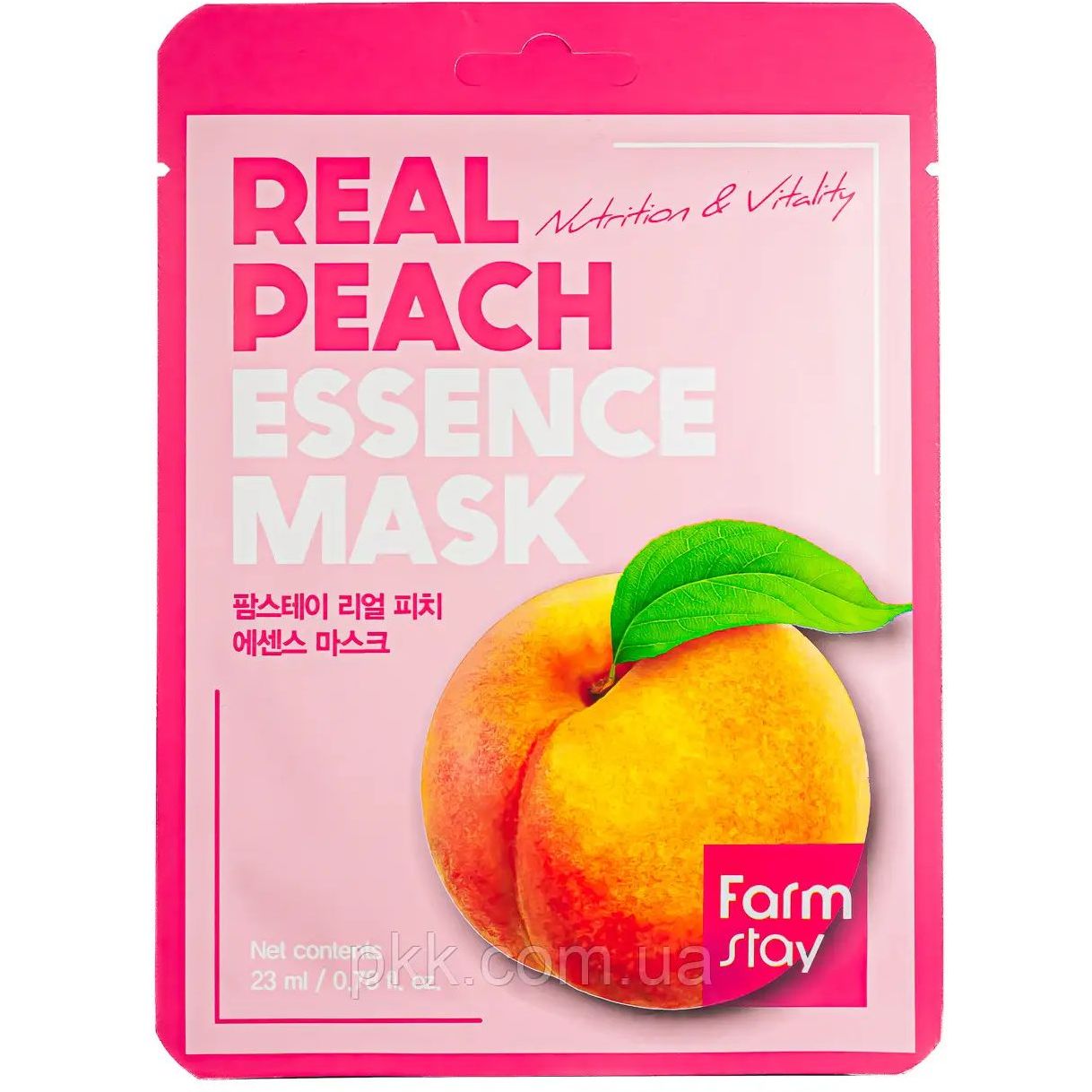 Маска для лица Farmstay Real Peach Essence Mask с экстрактом персика 23 мл - фото 1