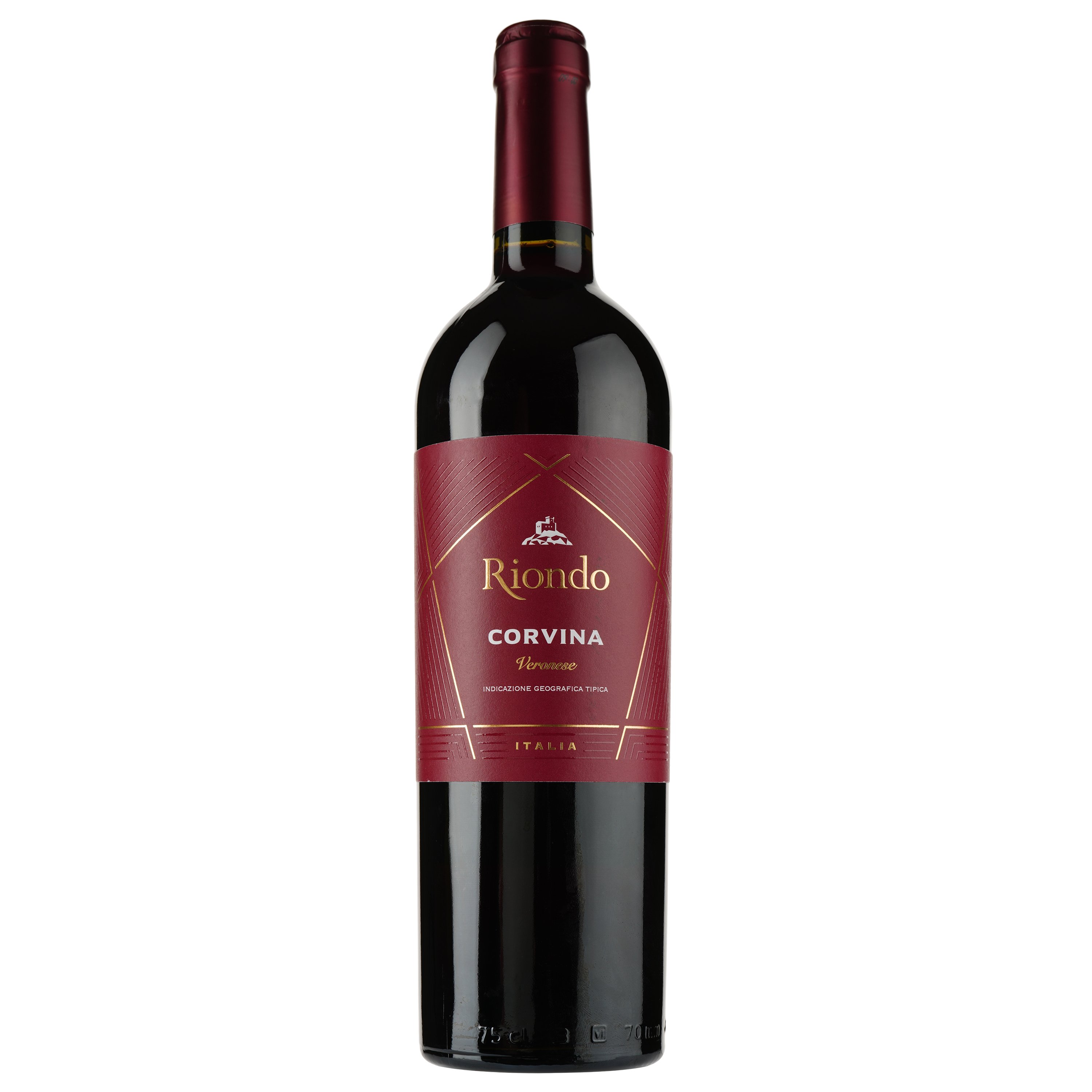 Вино Riondo Corvina Veronese IGT, червоне, напівсухе, 12,5%, 0,75 л - фото 1
