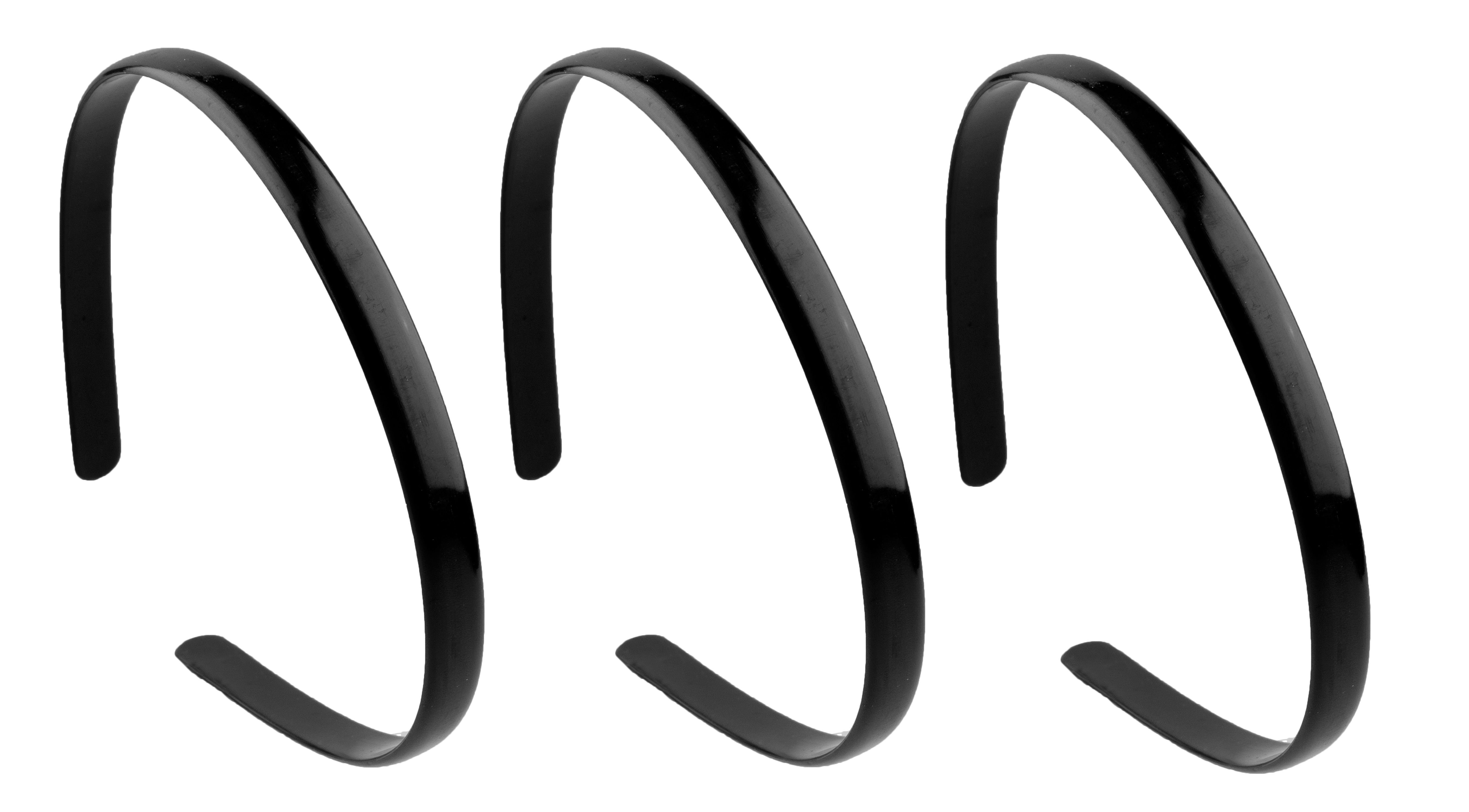 Обруч для волос Titania Basic, черный, 3 шт. (7976) - фото 1