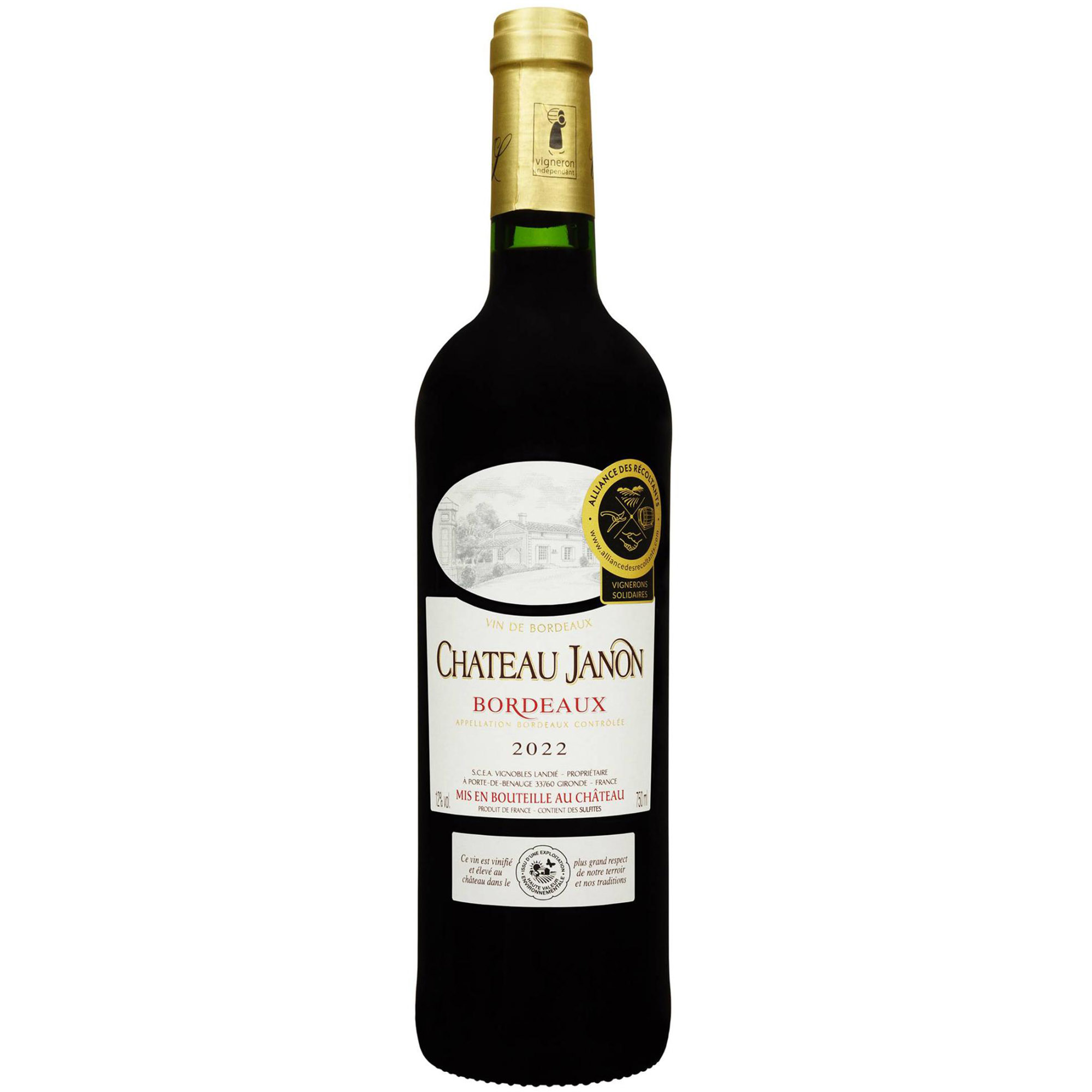 Вино Chateau Janon Bordeaux AOC сухое красное 0.75 л - фото 1