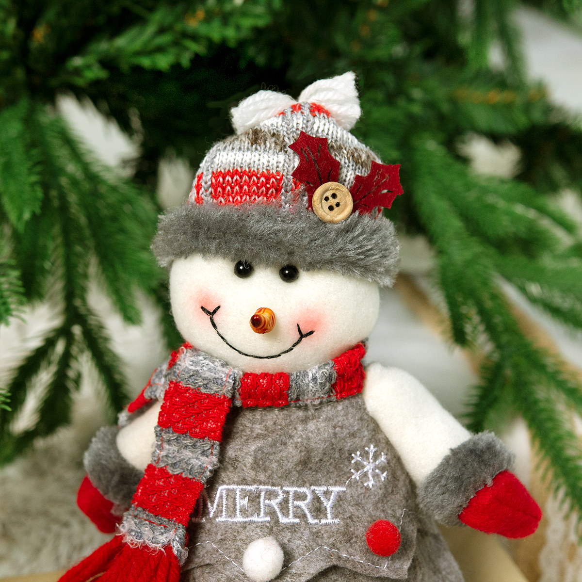 Мешочек для подарков МВМ My Home Снеговик 20х15х15 см серый (DH-NY-24 GRAY) - фото 7