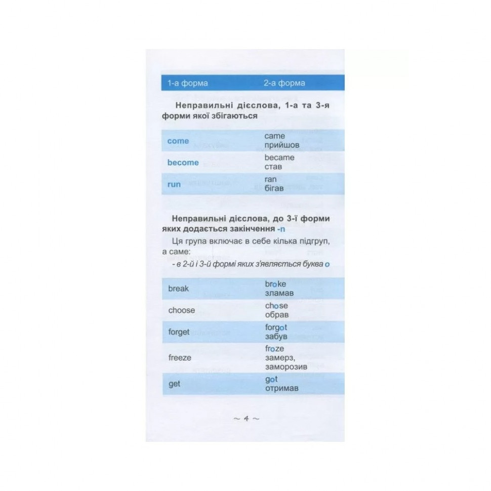 Навчальна книга Зірка Найшвидший спосіб вивчити неправильні дієслова - фото 4