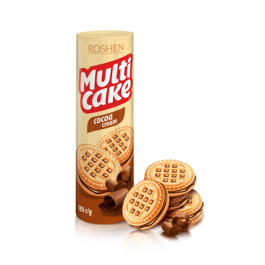 Печиво Roshen Multicake з начинкою какао 180 г (390891) - фото 2