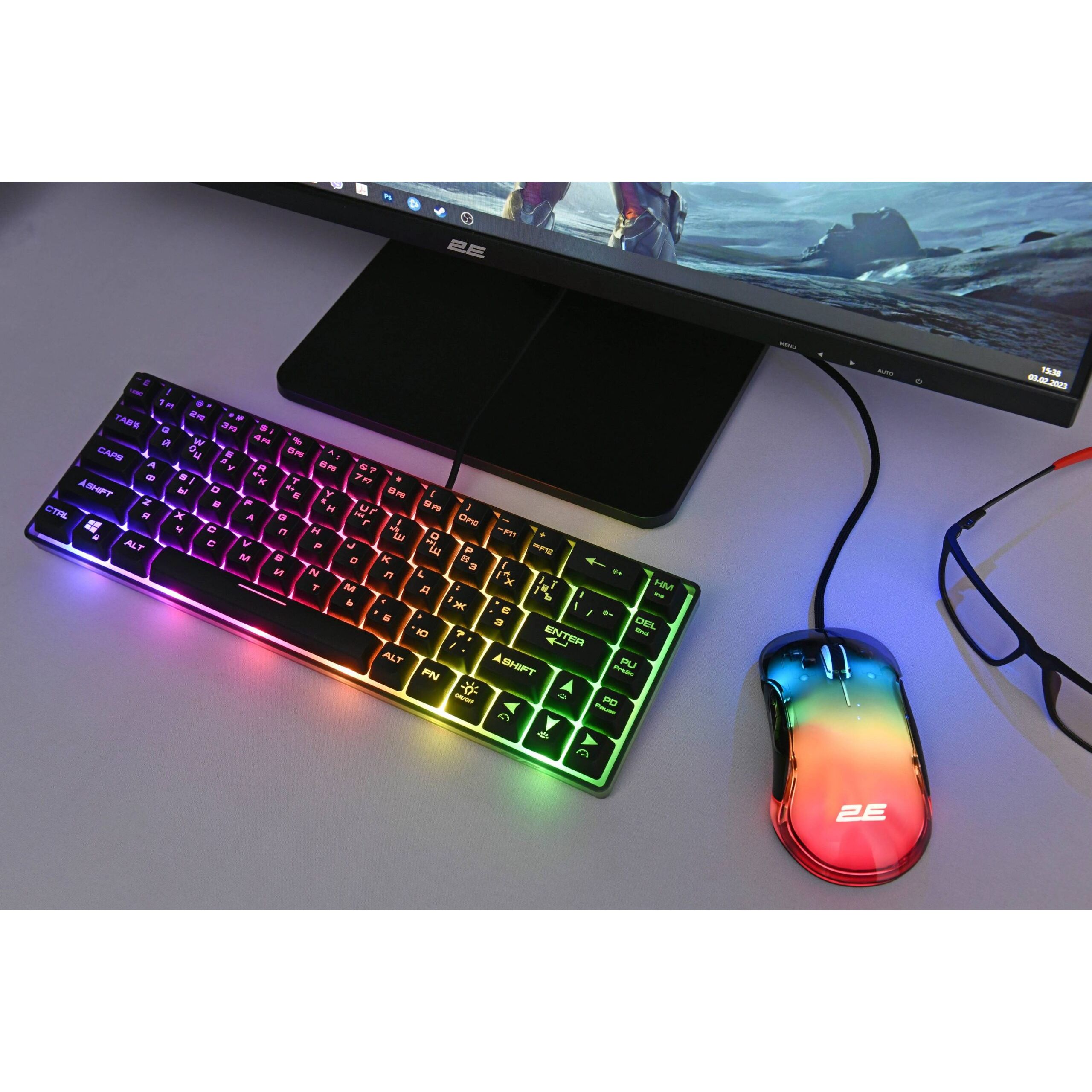 Клавиатура игровая 2E Gaming KG345 с подсветкой black (2E-KG345TR) - фото 7