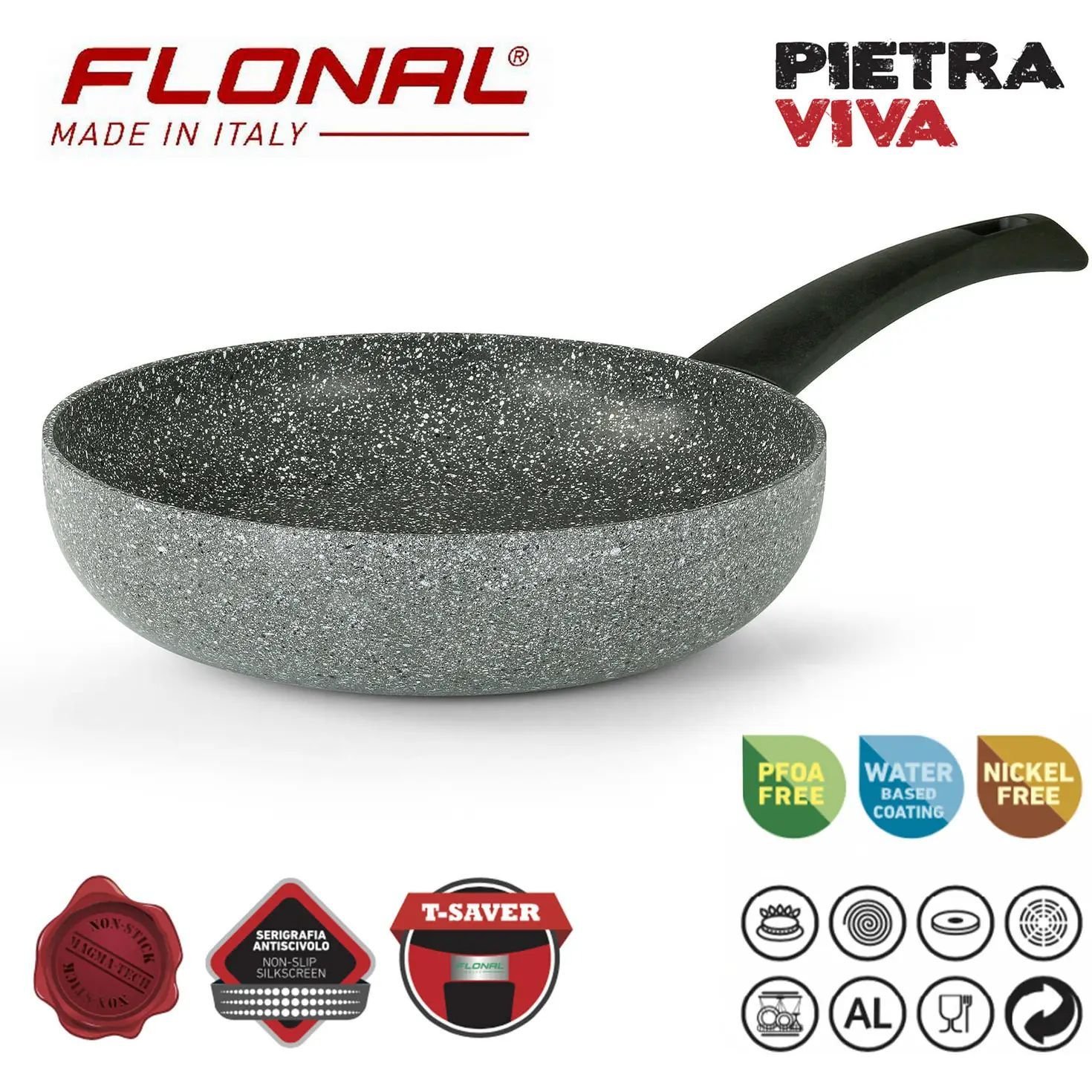 Сковорода Flonal Pietra Viva 30 см (PV8PB3070) - фото 9