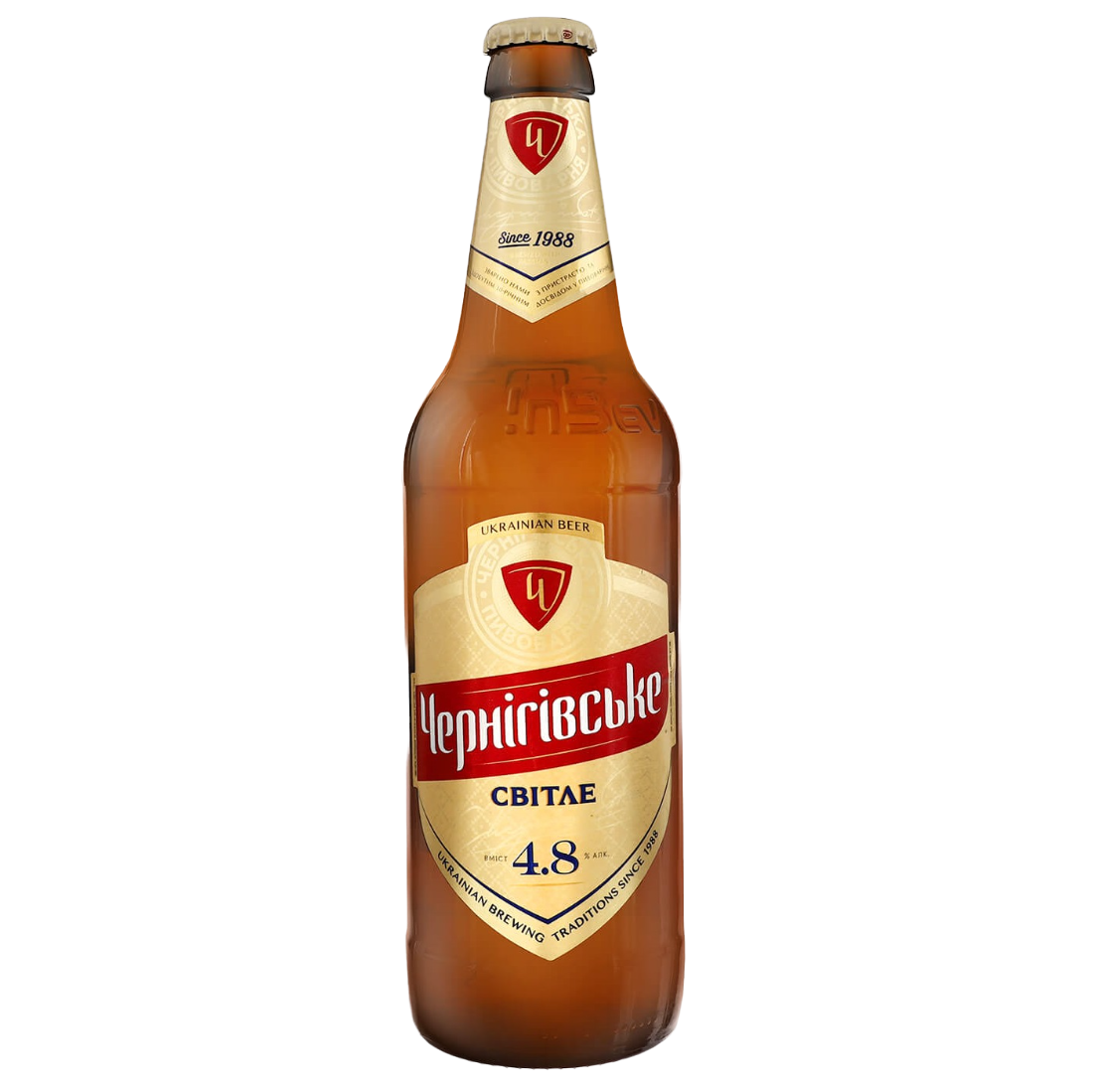 Пиво Чернігівське світле, 4,8%, 3 л (6 шт. по 0,5 л) (400707) - фото 1