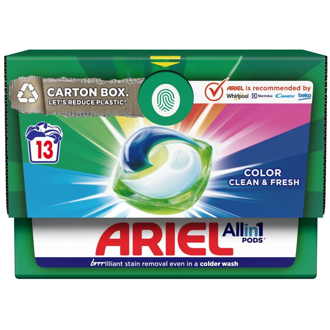 Капсули для прання Ariel Pods All-in-1 Color Чистота та Свіжість 13 шт. х 19.7 г - фото 1