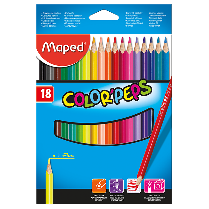 Олівці кольорові Maped Color peps Classic, 18 шт. (MP.183218) - фото 1