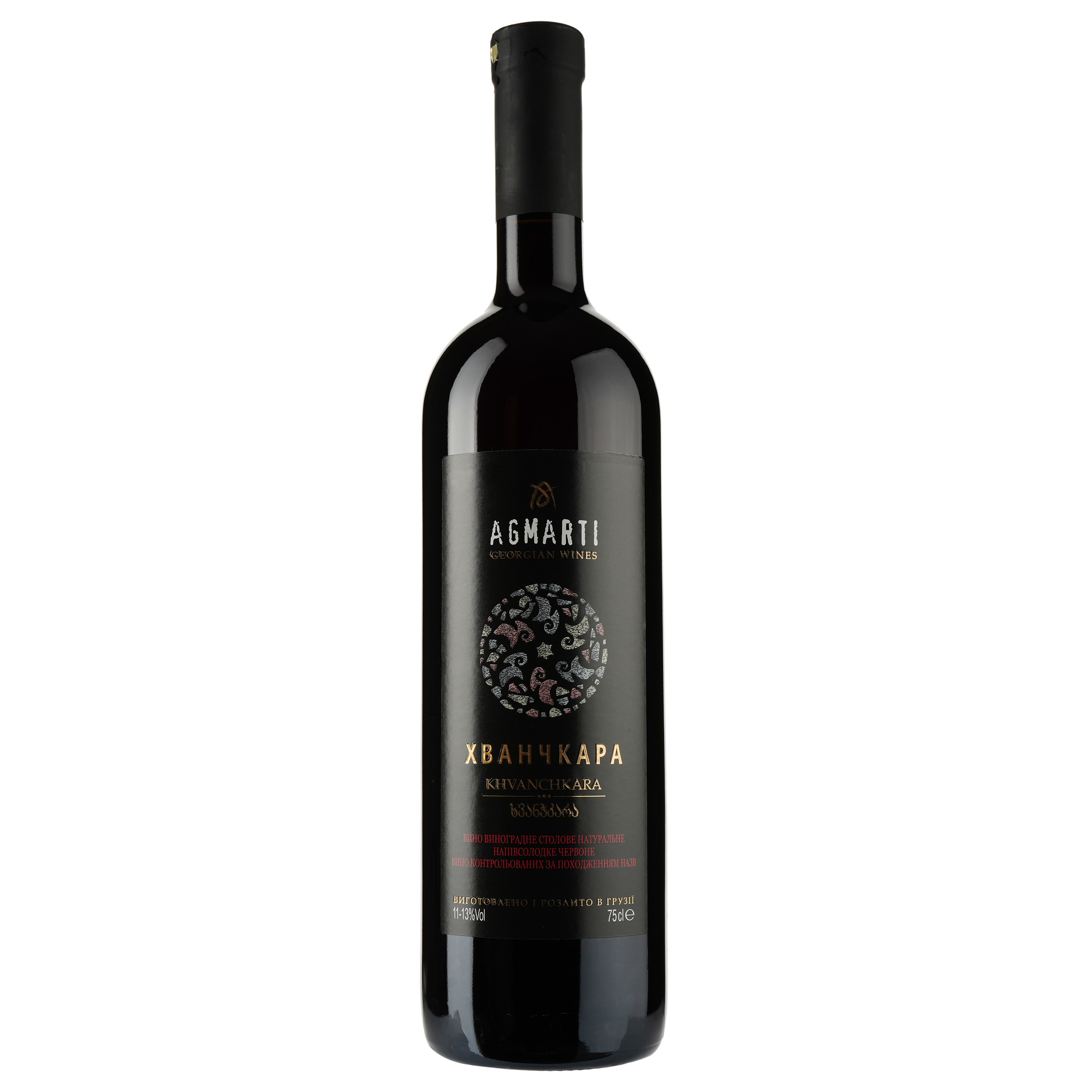 Вино Agmarti Khvanchkara, червоне, напівсолодке, 11-13%, 0,75 л (34328) - фото 1