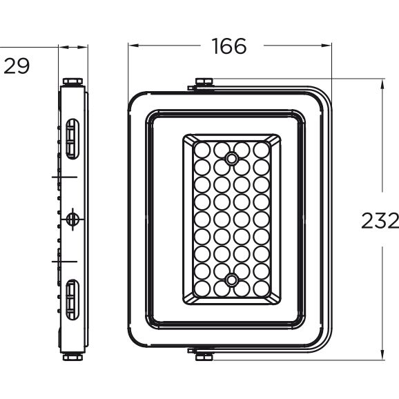 Прожектор Eurolamp LED з радіатором чорний (LED-FL-100(B)) - фото 3