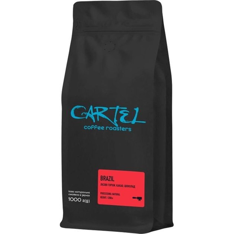 Кава смажена в зернах Cartel Brazilia 1 кг. - фото 1