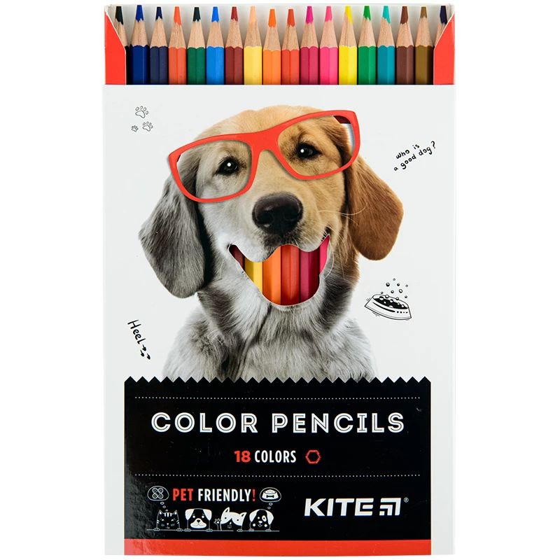 Цветные карандаши Kite Dogs 18 шт. (K22-052-1) - фото 2